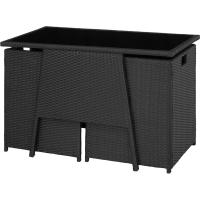 Aluminio, Muebles de Jardín Exterior Resistentes a la Intemperie, 2 Sillas con Cojines, Mesa de Cristal, Apilables, Fundas Extraíbles - details 6