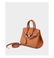 Bolso de hombro de cuero para mujer, bolso Kelly, Lychee Platinum, versátil, regalo para niñas, accesorios para atuendo, moda - details 19