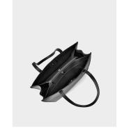 Nueva Bolsa Tote de Nicho para Mujeres de Cuero Genuino de Gran Capacidad, Maletín para Laptop, Bolsa de Viaje de Cuero de Vaca Negro - details 29