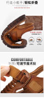 Sandalias de Hombre de Prima Piel de Vaca Suela Antideslizante, Suave, Perforación, Estilo de Verano para Zapatos de Playa - details 3