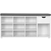 Acolchadopara Entrada Pasillo Dormitorio30 x 104 x 48 cmBlanco y Gris LHS24WT - details 4