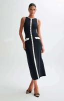 Elegante Vestido de Punto para Mujer Vestido Largo de Verano sin Mangas Estilo de Oficina Chic - details 2