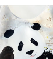 De dibujos animados lindo panda gigante bolsa de mano diseño de nicho versátil bolsa de hombro de gran capacidad bolsa de compras floral respetuosa con el medio ambiente - details 4