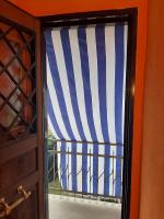 Toldo de rayas para balcón, porche o terraza, con anillas y ganchos, tejido resistente de exterior, tamaño 200x300 cm - details 4
