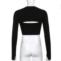 Camiseta de Manga Larga y Ajuste Delgado Cuello Redondo para Mujer Moda Coreana Primavera 2024 - details 6