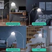 Lámpara de pie de 1.7m de cromo/blanco A60, E27, 60W Adecuada para las lámparas estándar - details 2