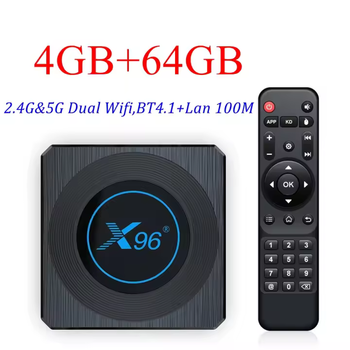 X96 X4 Android 11 TV Box Smart RGB Luz, 4G, 32G, 64G, 5G, Wifi Doble, Youtube HD AV1 Reproductor de Medios 8K - 1