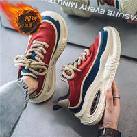 Zapatos deportivos informales con colchón de aire para hombre, zapatos de algodón con aislamiento grueso y felpa y suela aumentada - details 24