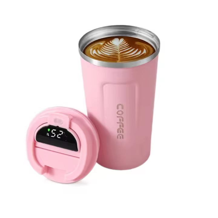 Termo inteligente de acero inoxidable con tapa Digital, taza de café con pantalla de temperatura, botella de agua aislada a prueba de fugas, 380/510ml - 1