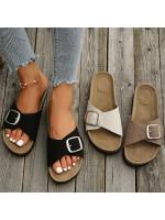 Zapatillas de mujer de moda Con suela gruesa y correa estilo europeo y americano verano 2025 nueva llegada suela de goma - details 0