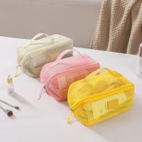 Bolsa de cosméticos de malla de Color sólido, organizador de cosméticos transparente y ligero, bolsa de almacenamiento de artículos de tocador de mano para teléfonos móviles - details 7