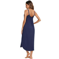 2025 Ropa de verano nueva, ropa de casa, ropa de mujer europea, camisón sexy con tirantes cómodos y de gran vuelo. - details 10