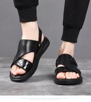 Sandalias de Verano para Hombres Suelas Gruesas, Estilo Casual, Zapatillas de Playa de Cuero Antideslizante, Doble Propósito - details 11