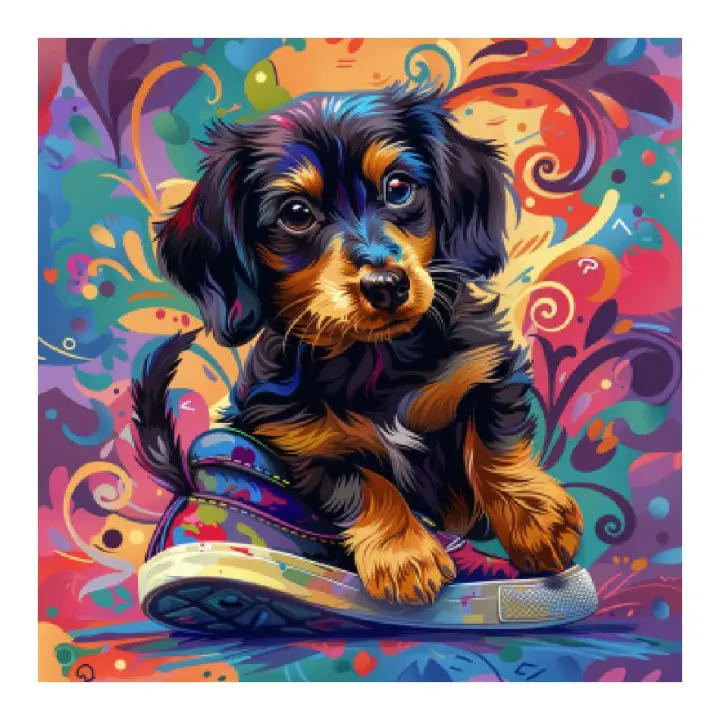 Ruopoty-Kits de pintura por números para adultos, dibujo de perro por números, decoraciones para el hogar, regalo Diy - 1