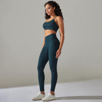 Hamidou-Conjunto de ropa deportiva de dos piezas para mujer, Leggings de cintura alta para gimnasio, Top corto, trajes deportivos de Fitness, ropa deportiva con lavado ácido - details 8
