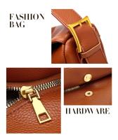 Bolso de hombro de piel auténtica para mujer, bandolera de piel de vaca con media luna, marca de lujo a la moda, 100% - details 10