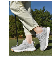 Zapatos de golf, zapatos de golf de pareja con botón giratorio impermeables para hombres y mujeres, zapatos deportivos casuales. - details 11