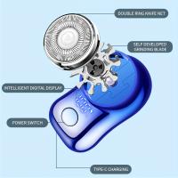 Maquinilla de afeitar eléctrica para hombre, afeitadora portátil de tamaño bolsillo, húmeda y seca, recargable por USB - details 7