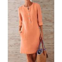 Vestido elegante de manga larga con cuello redondo, nueva moda femenina de primavera y otoño 2023 - details 1