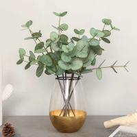 Royal Touch Ramas de eucalipto, lámina de plástico plateado, eucalipto artificial para el hogar, boda, decoración de jardín, plantas falsas - details 5
