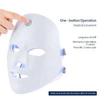 La piel inalámbrica del fotón de la belleza de la cara del LED de 7 colores aprieta la máscara facial del cuello del rejuvenecimiento - details 6