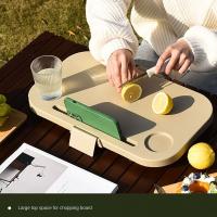 Caja de almacenamiento plegable de plástico para exteriores, mesa de Camping, cesta de Picnic impermeable de gran capacidad con tapa abatible, cesta para artículos diversos, barbacoa - details 5