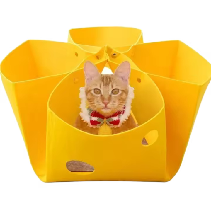 Nido de fieltro multifunción para gatos, estera de túnel para gatos plegable y Deformable, cama de juguete para mascotas semicerrada duradera, juego para gatos - 1