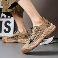 Sandalias de hombre, novedad de verano, zapatos de playa para hombre con suela blanca. Simples, transpirables y resistentes al desgaste. - details 12