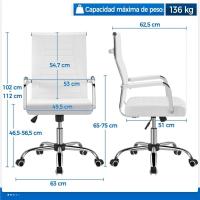 Silla de Oficina Ergonómica Silla con Resalto Alto Capacidad de Carga de 136 KG - details 2