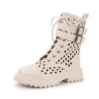 Botas de Malla Transpirable Martin para Mujeres Estilo Británico Versátil con Taco Medio Delgado - details 5