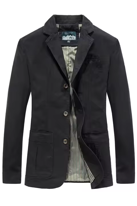 Chaqueta informal de algodón para hombre, traje de negocios para exteriores, talla grande, a la moda, otoño - 1