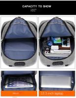 Mochila antirrobo con cerradura de contraseña para hombres, bolsa de computadora de carga usb, mochila de ocio empresarial - details 35