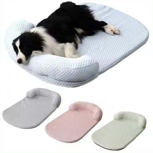 Estera refrescante extraíble duradera para mascotas, almohadilla de cama plegable y transpirable para perros, cojín lavable resistente al desgaste para mascotas y gatos - 1