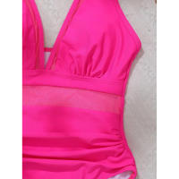 Bañador negro de una pieza para mujer, traje de baño de realce con Control de barriga, Tankini de una pieza - details 33