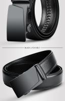 Cinturón de cuero genuino con hebilla automática para hombre, cinturón grande de gran tamaño, largo, 105, 130, 140, 150, 160, 170cm - details 5