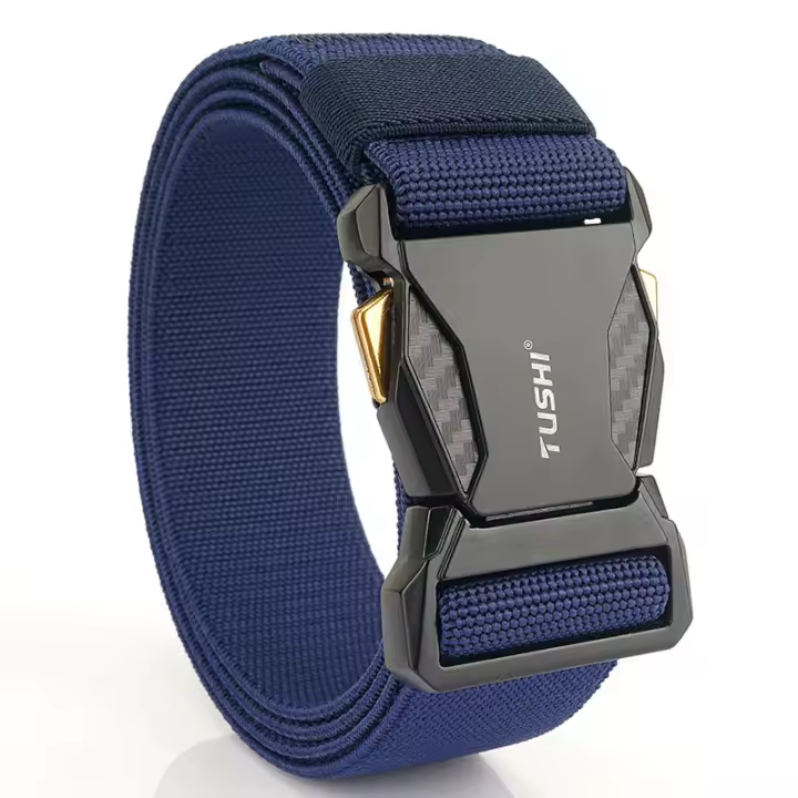 Cinturón Táctico de Aleación de Zinc Liberación Rápida, Ajuste de Sobreteta, Adecuado para Aventuras al Aire Libre, Commuter, Ocio Estilo Casual, Material de Nylon - 1