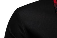 Camisa de Cuadros a Rayas para Hombres Negocios Casuales con Estilo Social Material de Poliéster - details 13