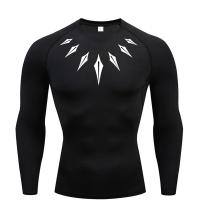Camiseta Deportiva De Compresión Para Hombre Secado Rápido Manga Larga Primavera Otoño Transpirable Talla S-3XL Con Estampado Base Delgada Para Fitness - details 2
