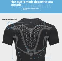 Leggings de deporte para hombre Pantalones de entrenamiento de baloncesto de verano Ropa de fitness elástica transpirable de manga corta - details 6