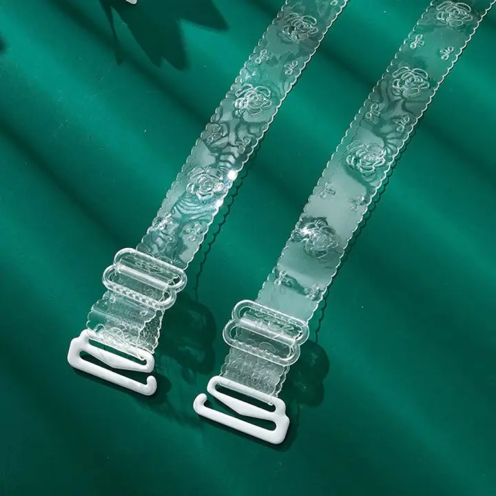 Correas de extensión de sujetador de Color sólido, faja Pectoral antideslizante, cinturón de sujetador ajustable, correas de sujetador transparentes, correas de hombro invisibles - 1
