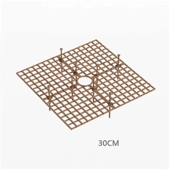 Juego de protectores de rejilla para macetas antideslizantes para interiores y exteriores, máquina para plantar flores, cubierta de suelo, con 8 plantas de madera, 4 Uds. - 1