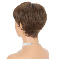 Pelucas sintéticas cortas de corte Pixie, peluca en capas de pelo Bob con parte lateral y flequillo esponjoso, extensión de cabello Natural para mujer, pelucas rectas para uso diario - details 12