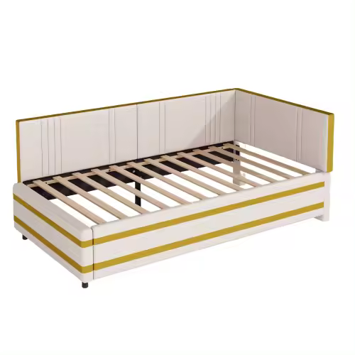 Sofá cama de terciopelo Multifuncional 90*200 Marco de muebles para el hogar Terciopelo suave - 1