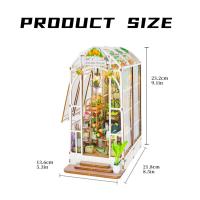 Book Nook Kit DIY Miniature House with LED Light Booknook Bookshelf Insert Decor Wooden Bookend Craft Hobby Kit - details 5