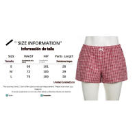 BUNO-Pantalones cortos informales con estampado de rayas para mujer, cintura elástica, parte inferior con botones, pantalones cortos básicos sueltos Y2K elegantes Pantalones cortos holgados e informales con detalles de botones para mujer - details 1