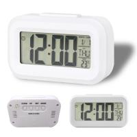 Reloj despertador Digital LED, pantalla de alarma Digital electrónica, relojes de mesa de escritorio para el hogar, oficina, retroiluminación, reloj calendario con repetición - details 7