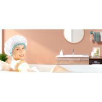 Gorro De Ducha Grande Blanco Para Mujer Con Cabello Largo, Doble Capa Impermeable, Reutilizable, Lavable, Lindo Y SúPer Suave, 1 Unidad - details 0