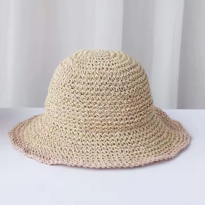 Gorra de Crochet de Sol 2024 Estilo Onda para Playa, Viajes y Vacaciones - 1