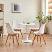 Mesa redonda blanca para cocina, comedor, sala de estar, muebles de estilo nórdico moderno, mesa pequeña para balcón, 70CM - details 2
