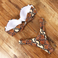 Bañador brasileño Sexy para mujer, conjunto de Bikini con sujetador de realce, traje de baño de dos piezas, ropa de playa de cintura baja, bañador de leopardo - details 15
